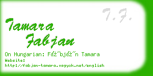 tamara fabjan business card